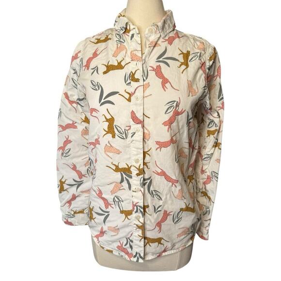 Marine Layer Sahara Cheetah Leopard Button Down Long Sleeve Shirt Women's Small - Picture 1 of 9